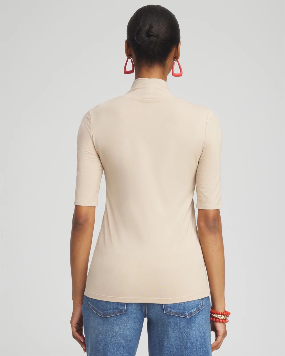 Touch of Cool™ Mock Neck Short Sleeve Tee | Chico's